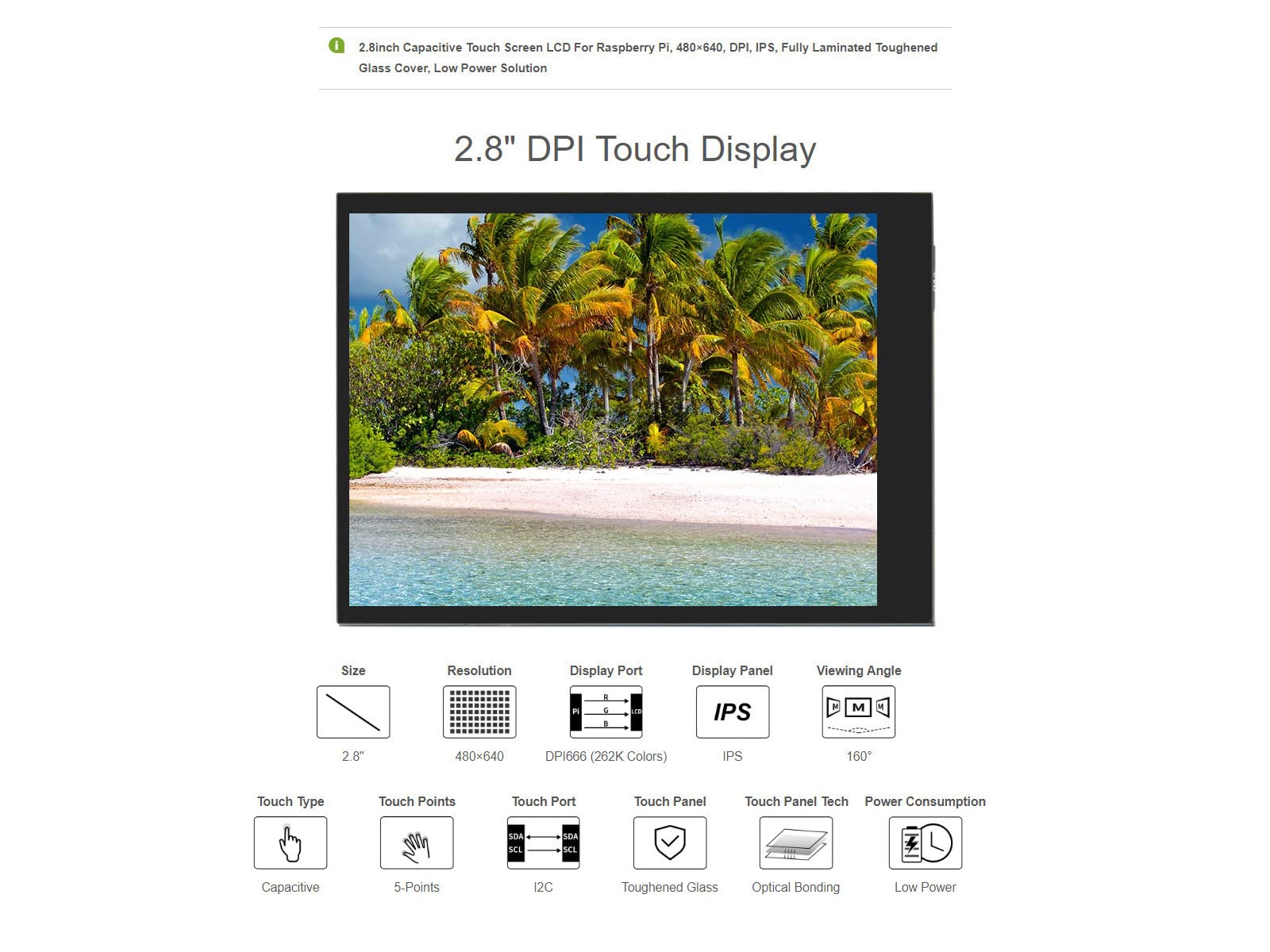 Amazon.co.jp: Waveshare 2.8インチスクリーンLCD Raspberry Pi 4B/3B